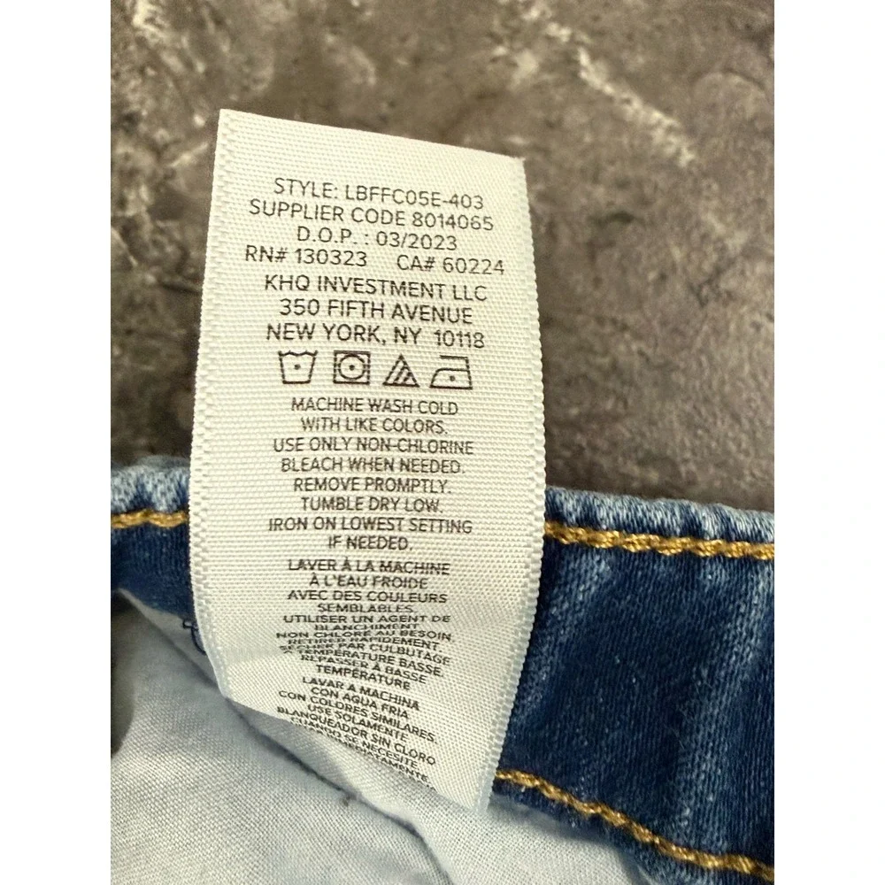 Lucky Brand Girls Pull On Elastic Tie Waist Jeans Stretch Straight Sz 7